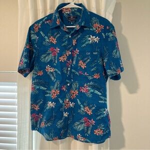 VINEYARD VINES Hawaiian Shirt Men Size Medium Classic Fit Floral
